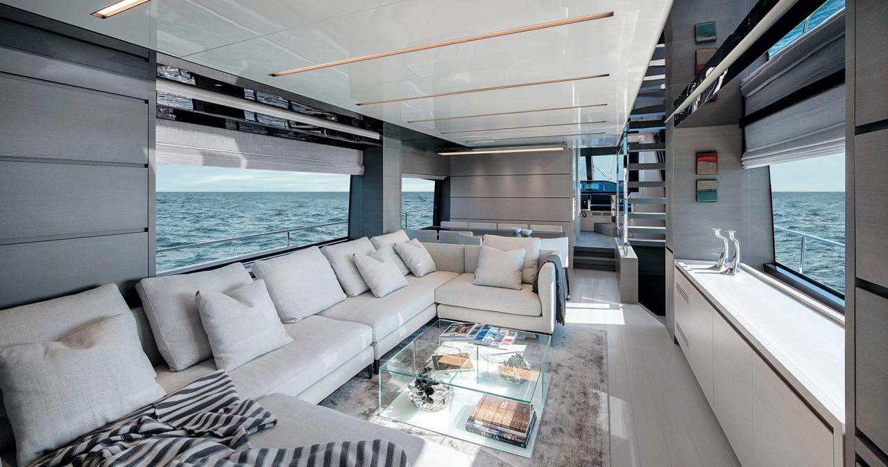 Яхта Sanlorenzo SL78 интерьер Салона на главной палубе