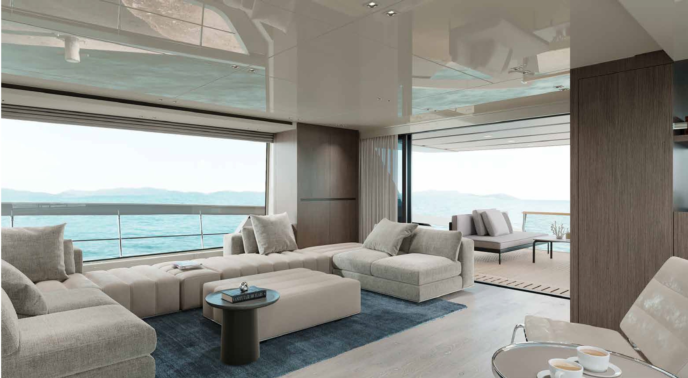 Яхта Sanlorenzo SX88 салон на главной палубе