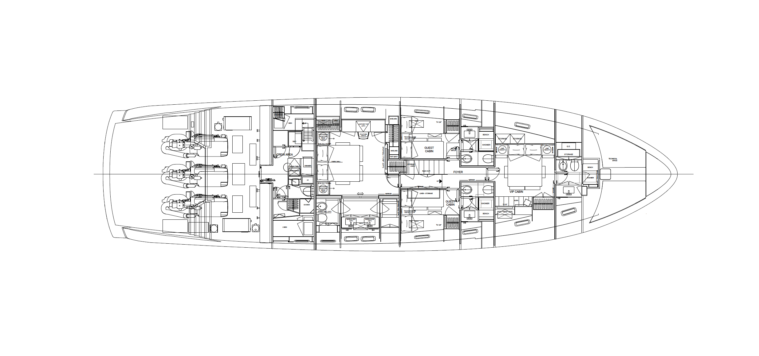 Sanlorenzo SX88 планировка яхты