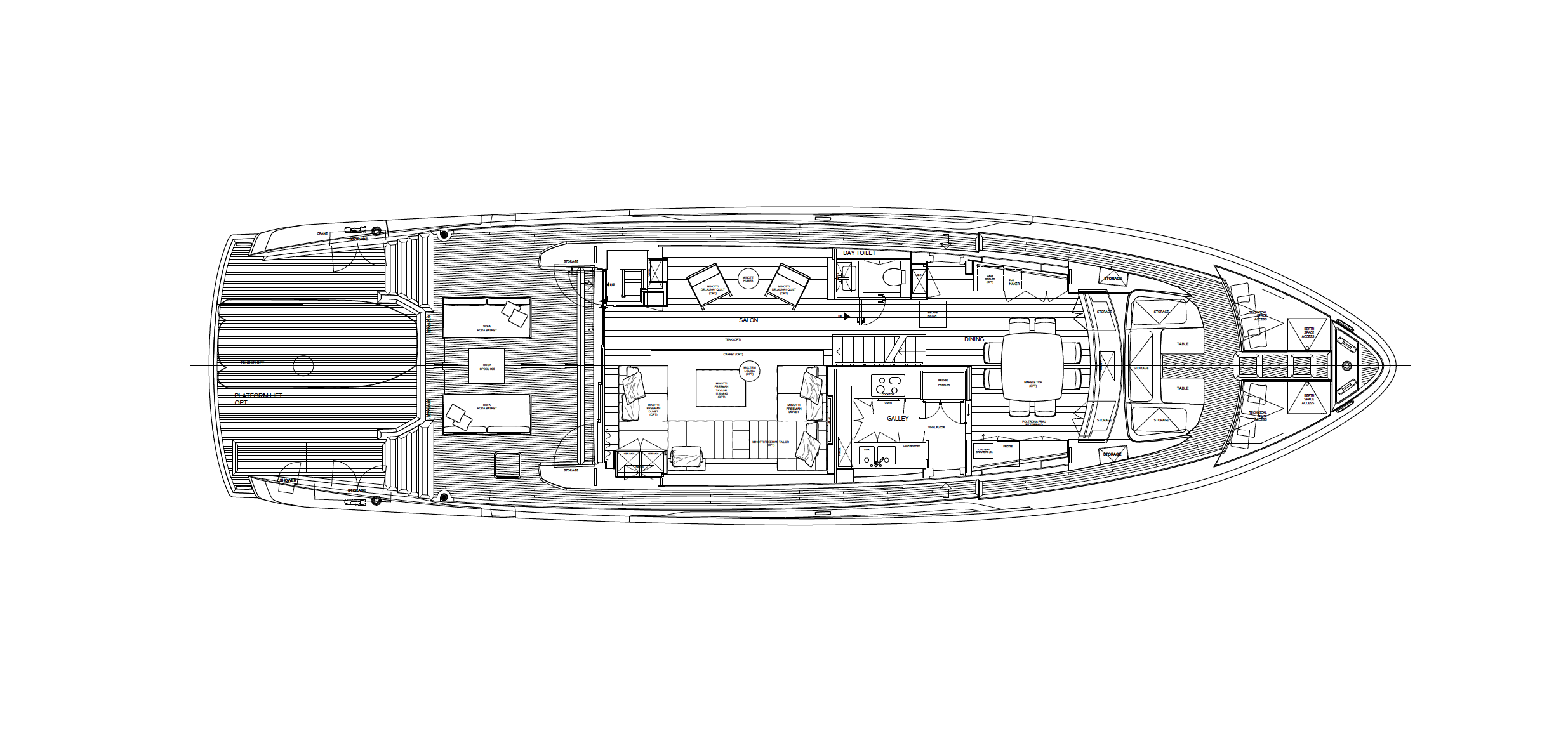 Sanlorenzo SX88 планировка яхты