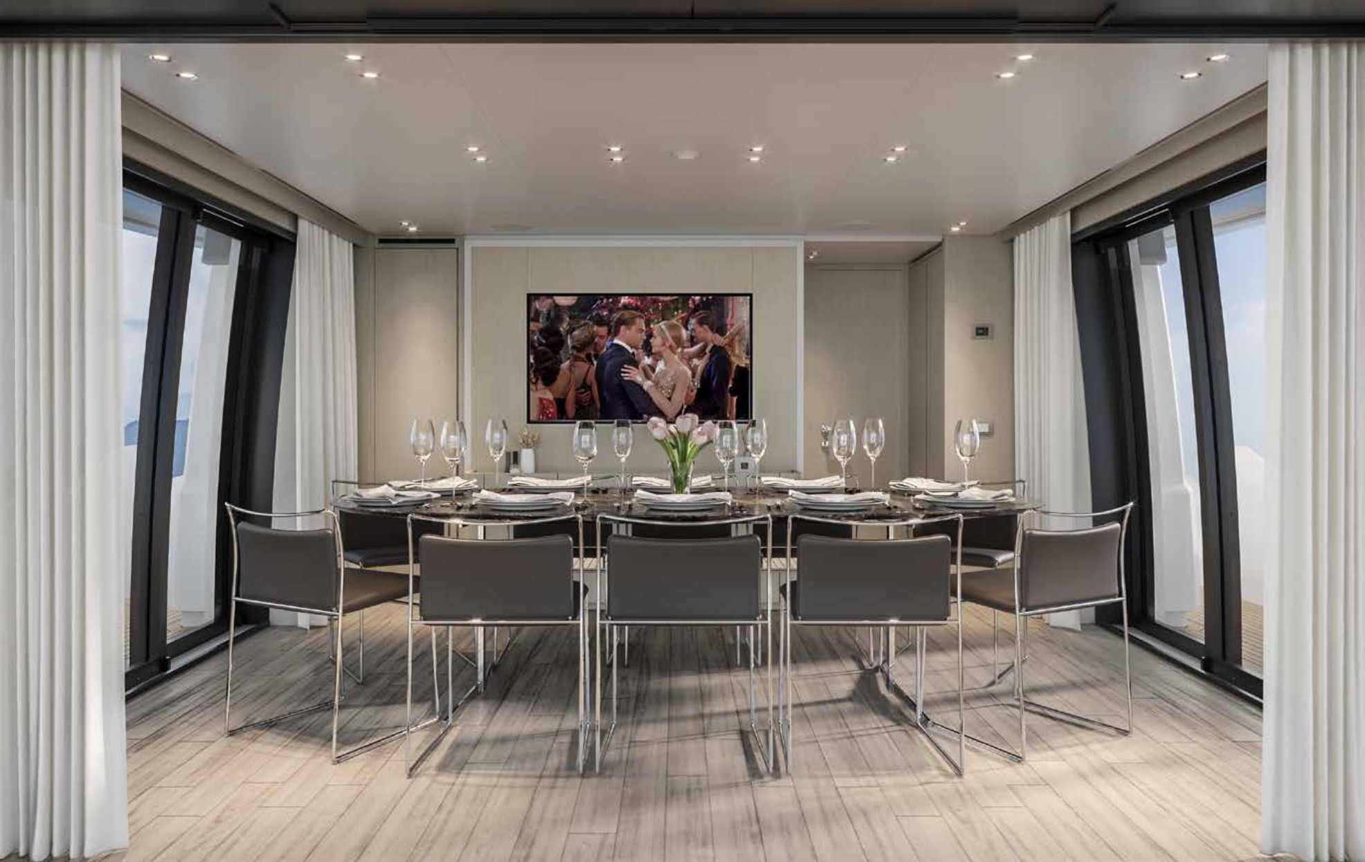 Яхта Sanlorenzo SD96 Салон на верхней палубе