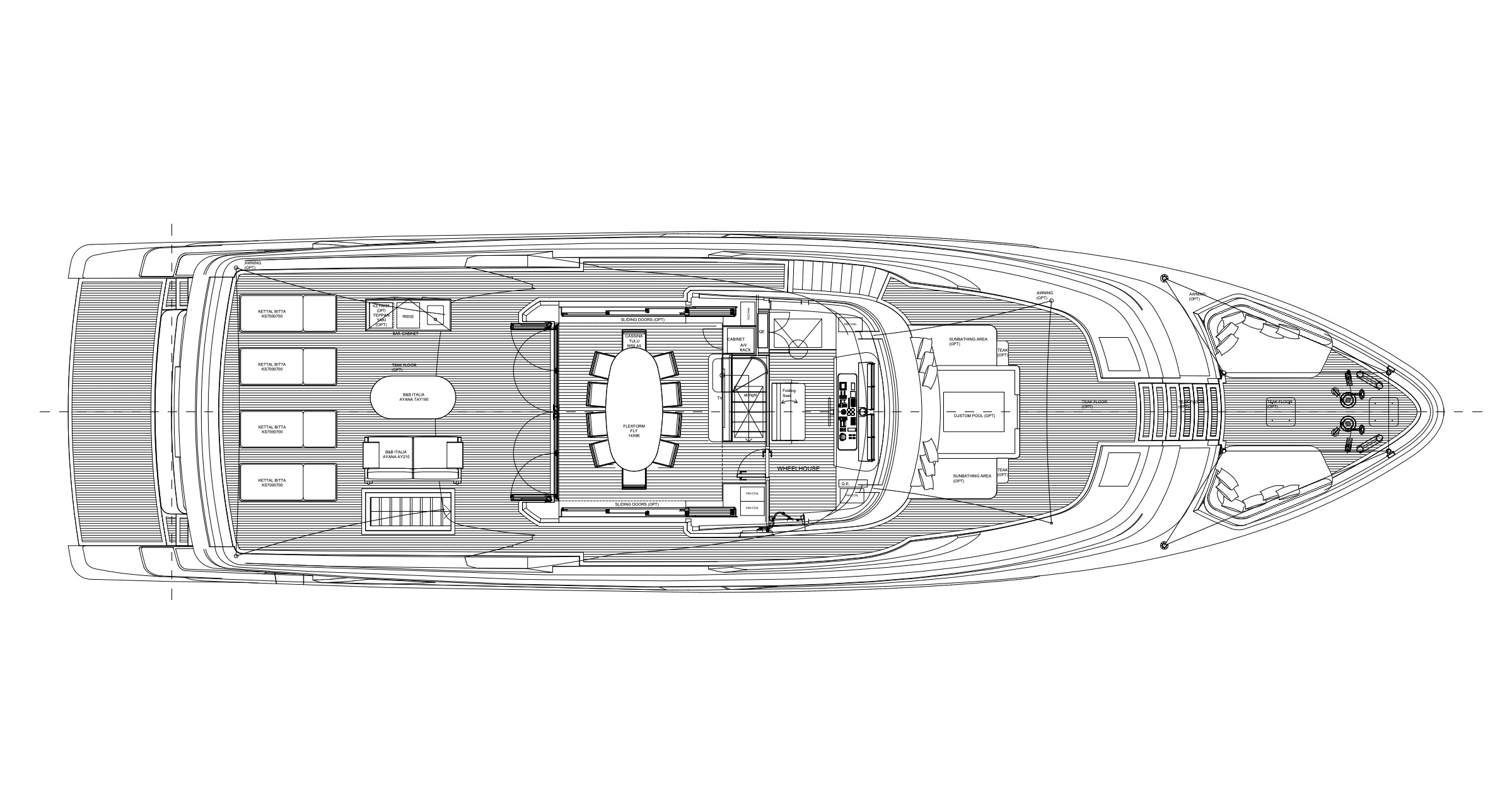 Sanlorenzo SD96 планировка яхты