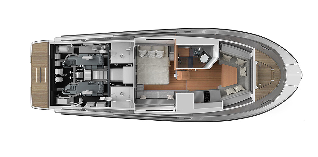 Bluegame BG42 | Нижняя палуба