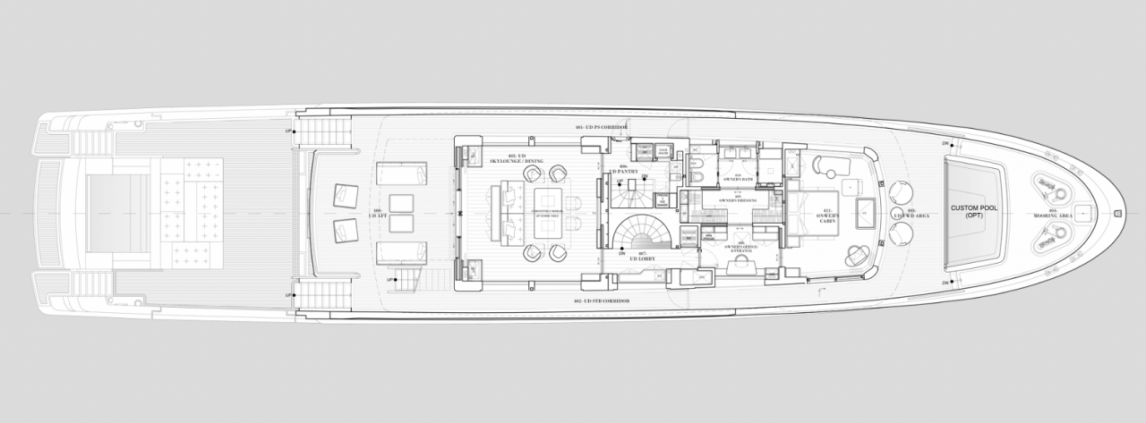Sanlorenzo 44X-Space | ВЕРХНЯЯ ПАЛУБА