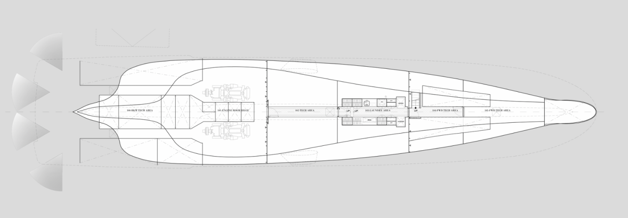 Sanlorenzo 44X-Space | ПОД НИЖНЕЙ ПАЛУБОЙ