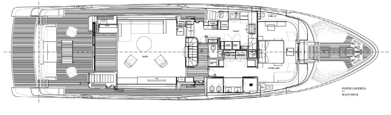 Sanlorenzo SD96 Speranza | ГЛАВНАЯ ПАЛУБА