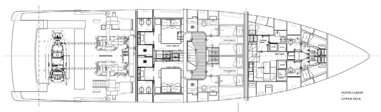 Sanlorenzo SD96 Speranza | НИЖНЯЯ ПАЛУБА