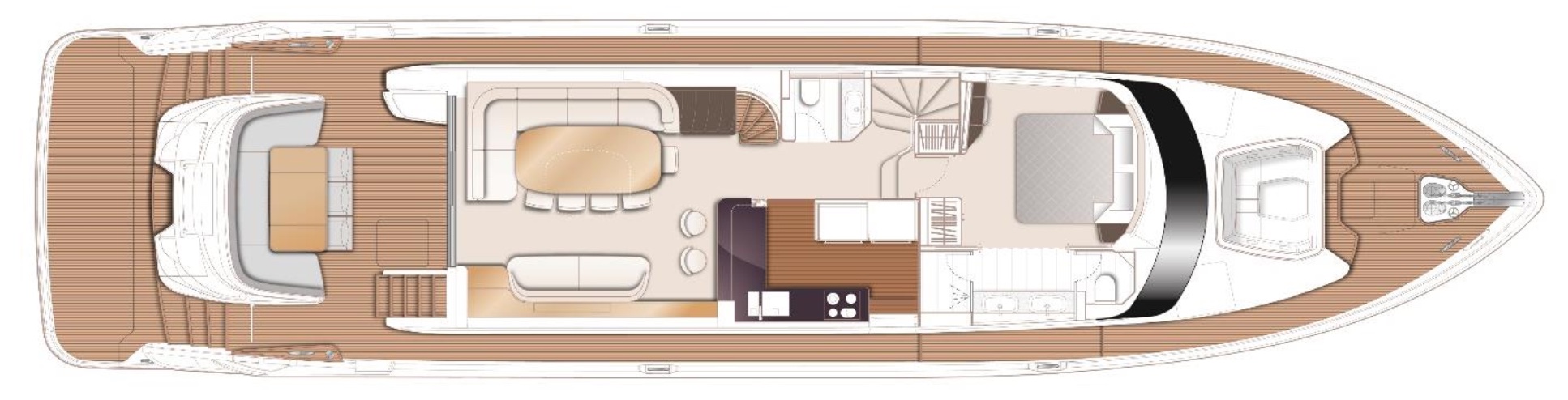 Princess X80 | ГЛАВНАЯ ПАЛУБА