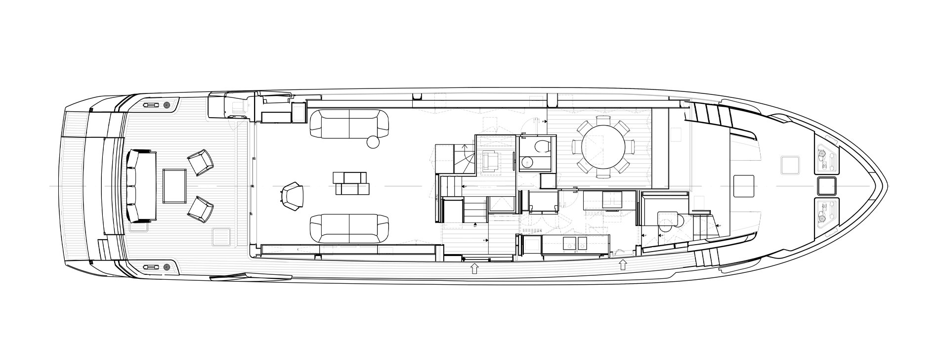 Sanlorenzo SL86A | ГЛАВНАЯ ПАЛУБА (вариант А)