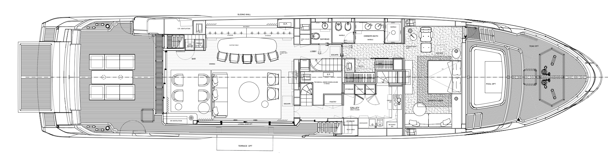 Sanlorenzo SL110A | ГЛАВНАЯ ПАЛУБА