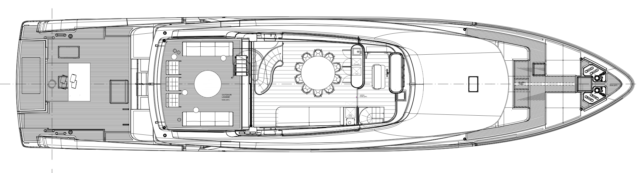 Sanlorenzo SX120 | ВЕРХНЯЯ ПАЛУБА