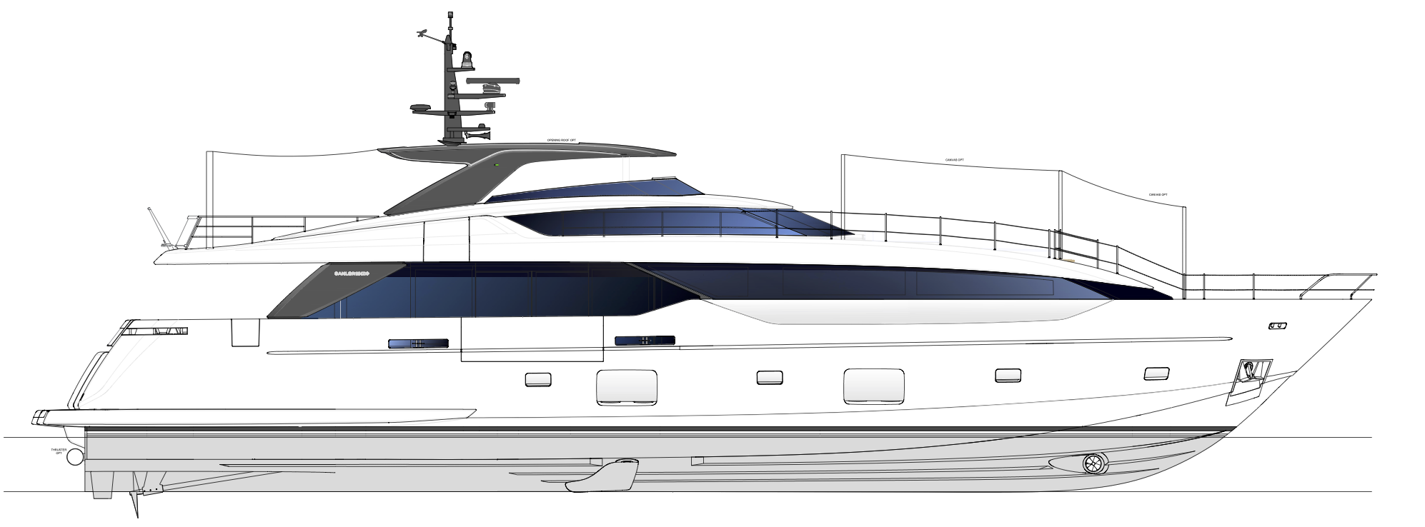 Sanlorenzo SL110A | ПРОФИЛЬ